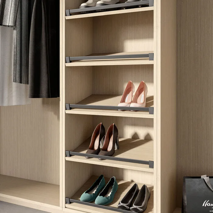 Walk-In Closet 12 Elite Closet - Shoe Shelf with Rail organization