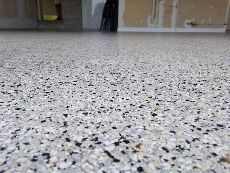 concrete coating flakes system