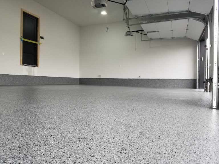 garage open flooring flakes system
