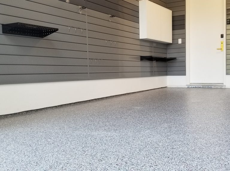 polyurea floor and wall storage