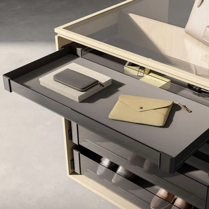 Walk-In Closet 1 Elite Closet - Flocked Liner Drawer organization