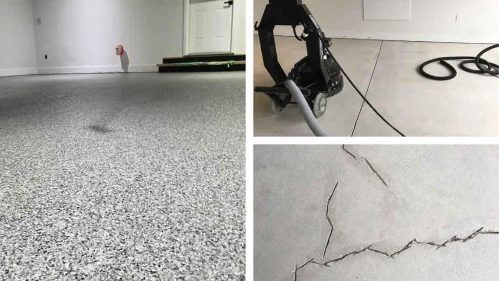 Flakes floor coating