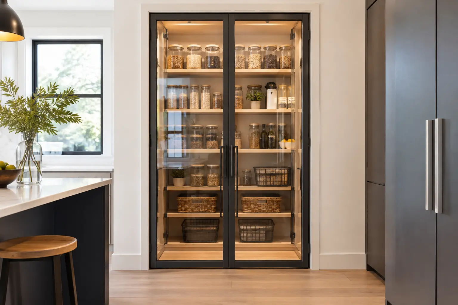Pantry Glass Door Design That Earns Its Place