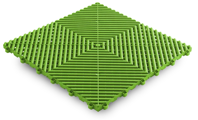 Interlocking Garage Floor Tiles 12 Interlocking Garage Floor Tile, Techno Green