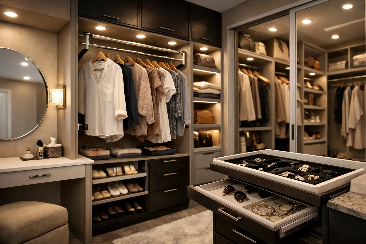 Walk In Closet Lighting That Makes Getting Ready Easier