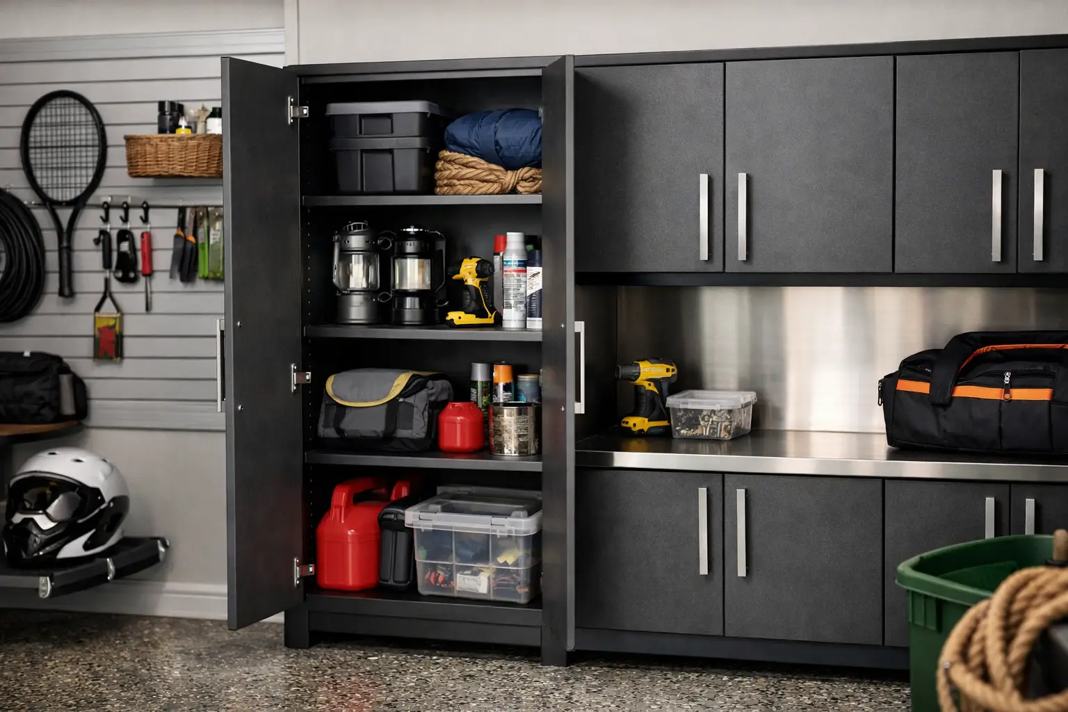 What to Store in Garage Cabinets